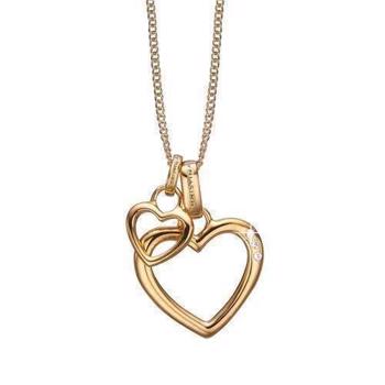 Christina forgyldt sølv Open Mother Hearts hjerter, med topaz, model 680-G13-55 køb det billigst hos Guldsmykket.dk her